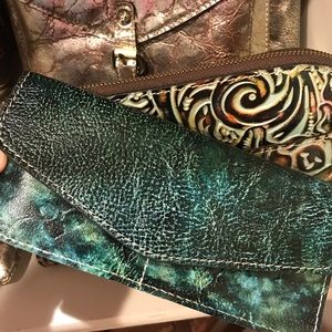 PATRICIA NASH Baeza Turquoise Multi Leather Crossbody Tooled Bag w/Wallet